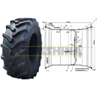 1050/50R32 cat.no 0141 TL TRACPRO 668 Marcher(колесо в сборе) колесо DW36x32 чертеж K-7 RAL9004
