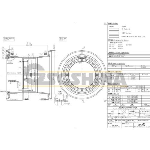 Колесо 25-25.00/35-5P CIMAC RAL9005 черный