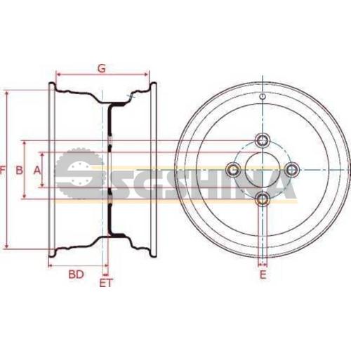 Колесо 9,00х15,3 чертеж 901540801 AKO