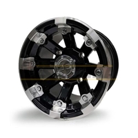 Колесо алюминиевое 8JX14 H2 4/110/136x14.3C60 ET-10.2 Gloss Black Machined