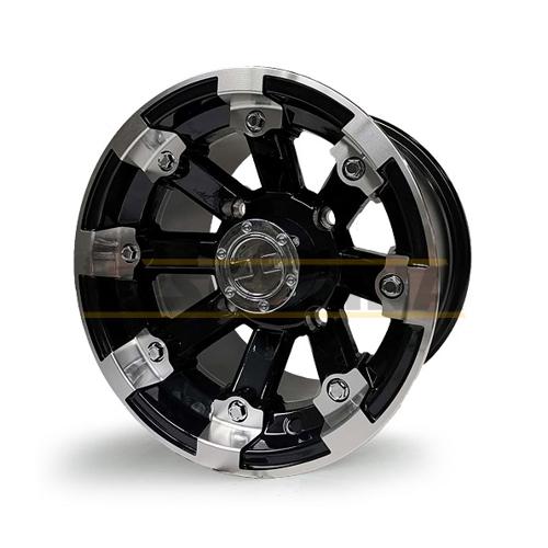 Колесо алюминиевое 8JX14 H2 4/110/136x14.3C60 ET-10.2 Gloss Black Machined
