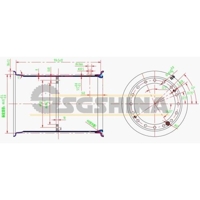 Колесо DW36x32 чертеж K-7/К-744 RAL9004 Marcher АГРО